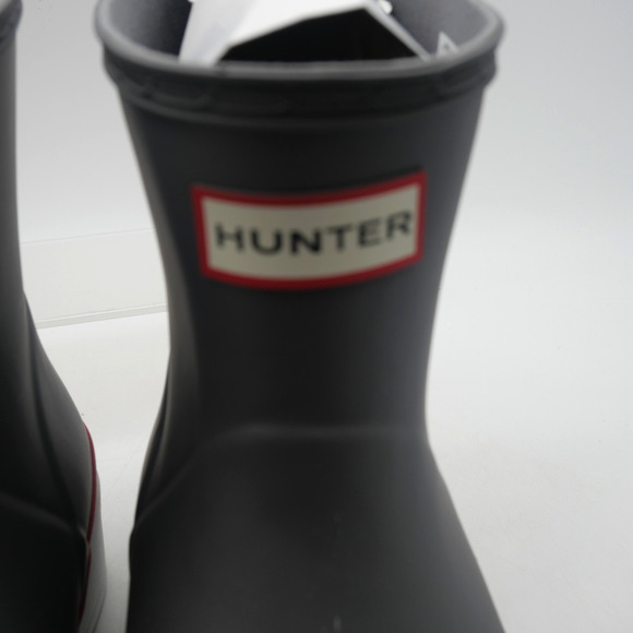 NEW Hunter Original Short Play Women's 10 Waterproof Rain Boots Gray Red UK 8 - Picture 6 of 8